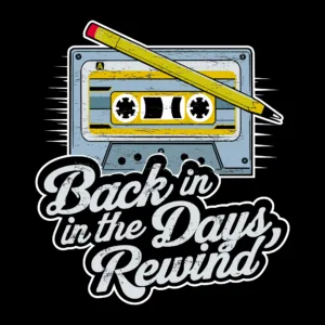 Vintage Cassette Tape and Pencil t-shirt design