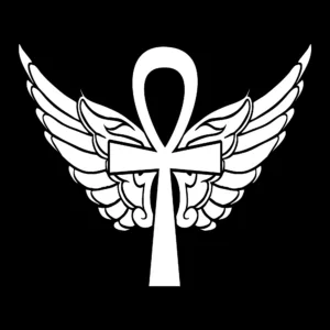 Ankh Symbol and Wings T-Shirt