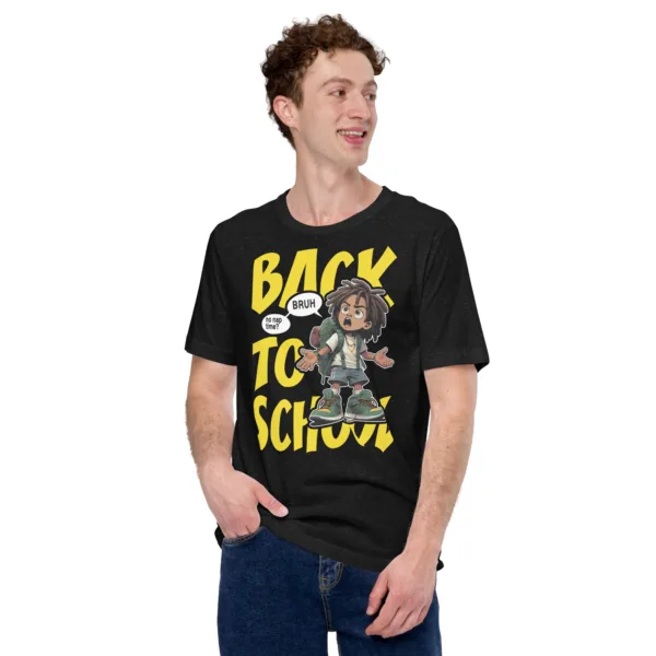 unisex-staple-t-shirt-black-heather-front-66e37e468f5a4.jpg Back To School
